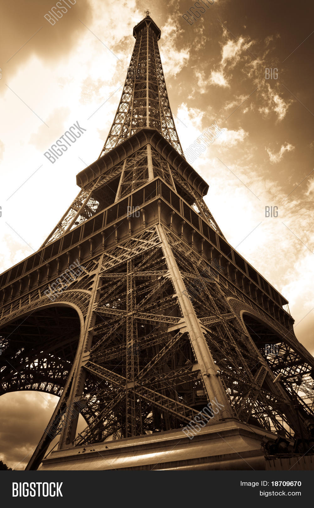 Vintage Eiffel Tower Image & Photo Bigstock