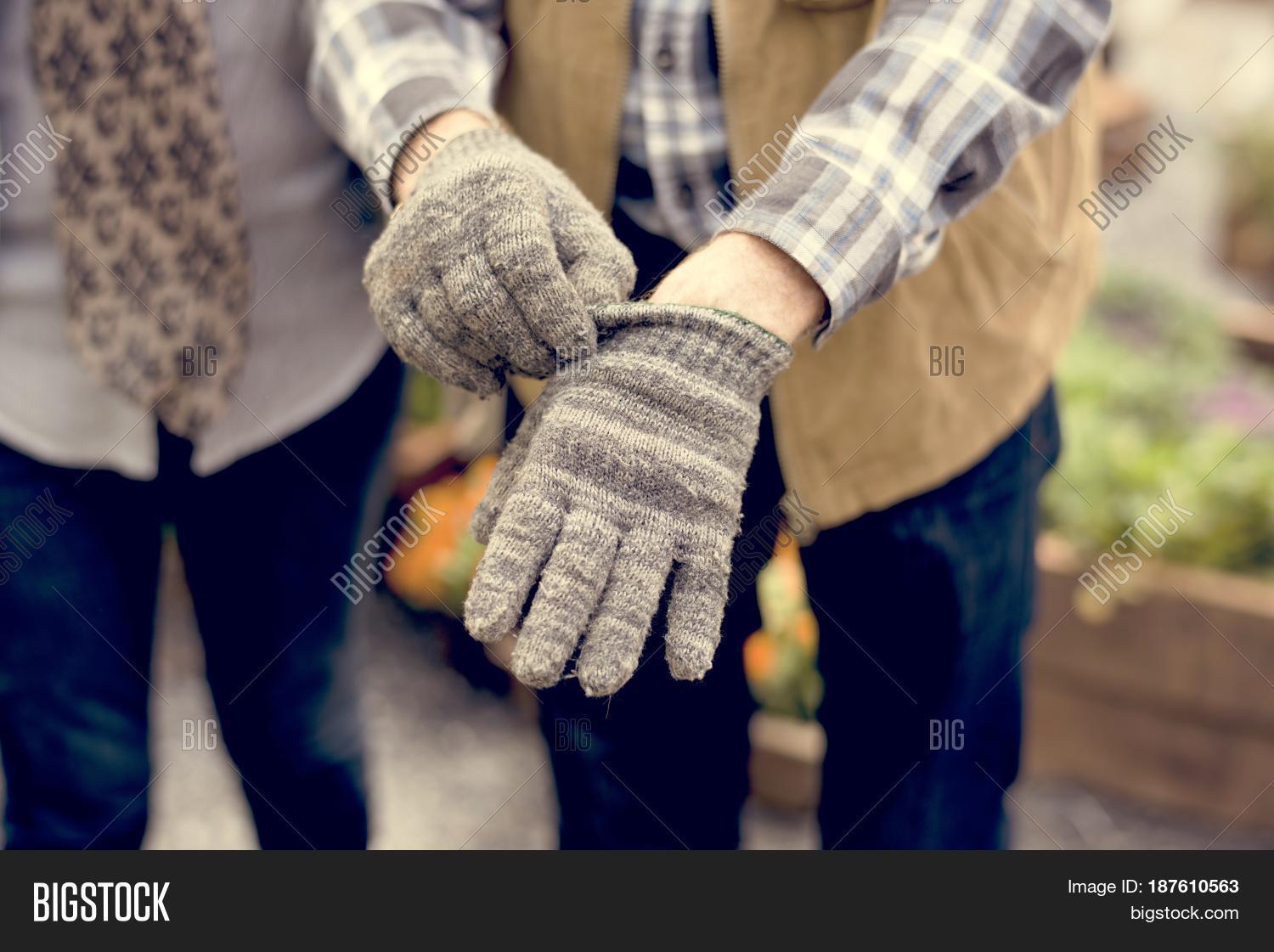 People Hands Wearing Gardening Gloves Stock Photo & Stock Images Bigstock