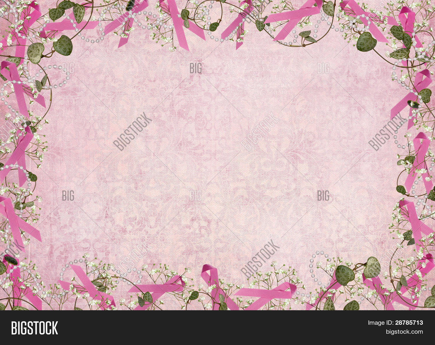 breast cancer awareness ribbon border Stock Photo & Stock Images Bigstock
