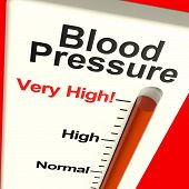 stock photo of pressure  - High Blood Pressure Showing Hypertension And Lots Of Stress - JPG 