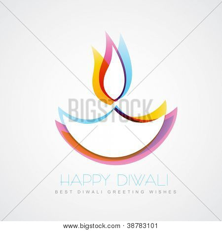 Picture or Photo of Stylish colorful diwali diya isolated on white background