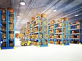 picture of industrial  - fine 3d image of classic warehouse - JPG 