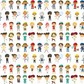 image of science  - illustration of kids on a white background - JPG 