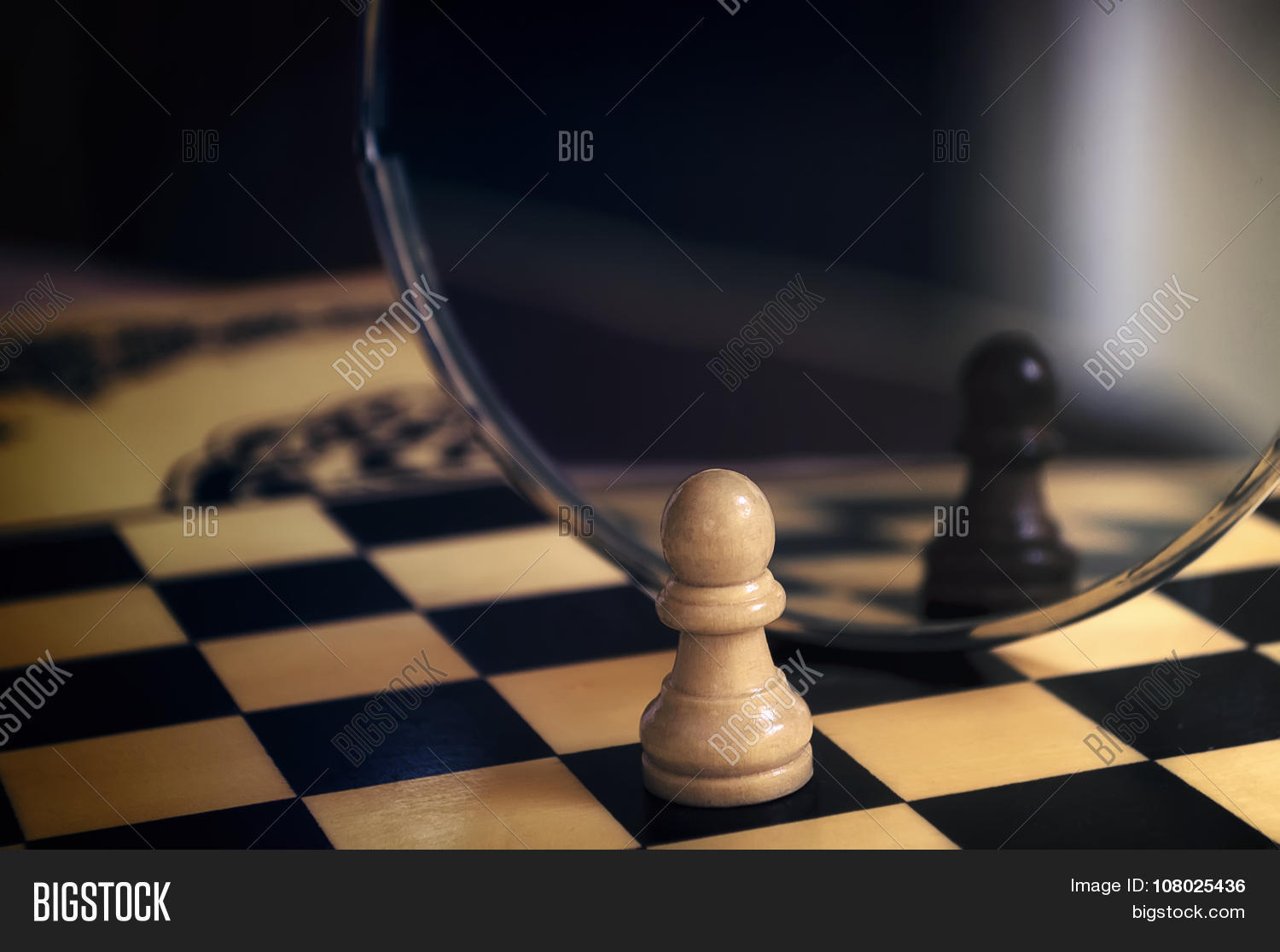 Chess Piece Mirror Image & Photo Bigstock