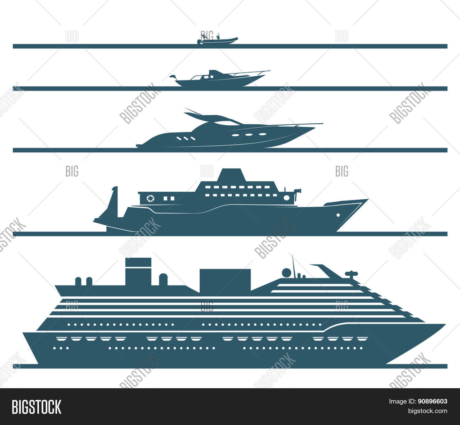 Boat Sizes flat icons boats ranked by size vector photo bigstock Boat Sizes flat icons boats ranked by size vector photo bigstock