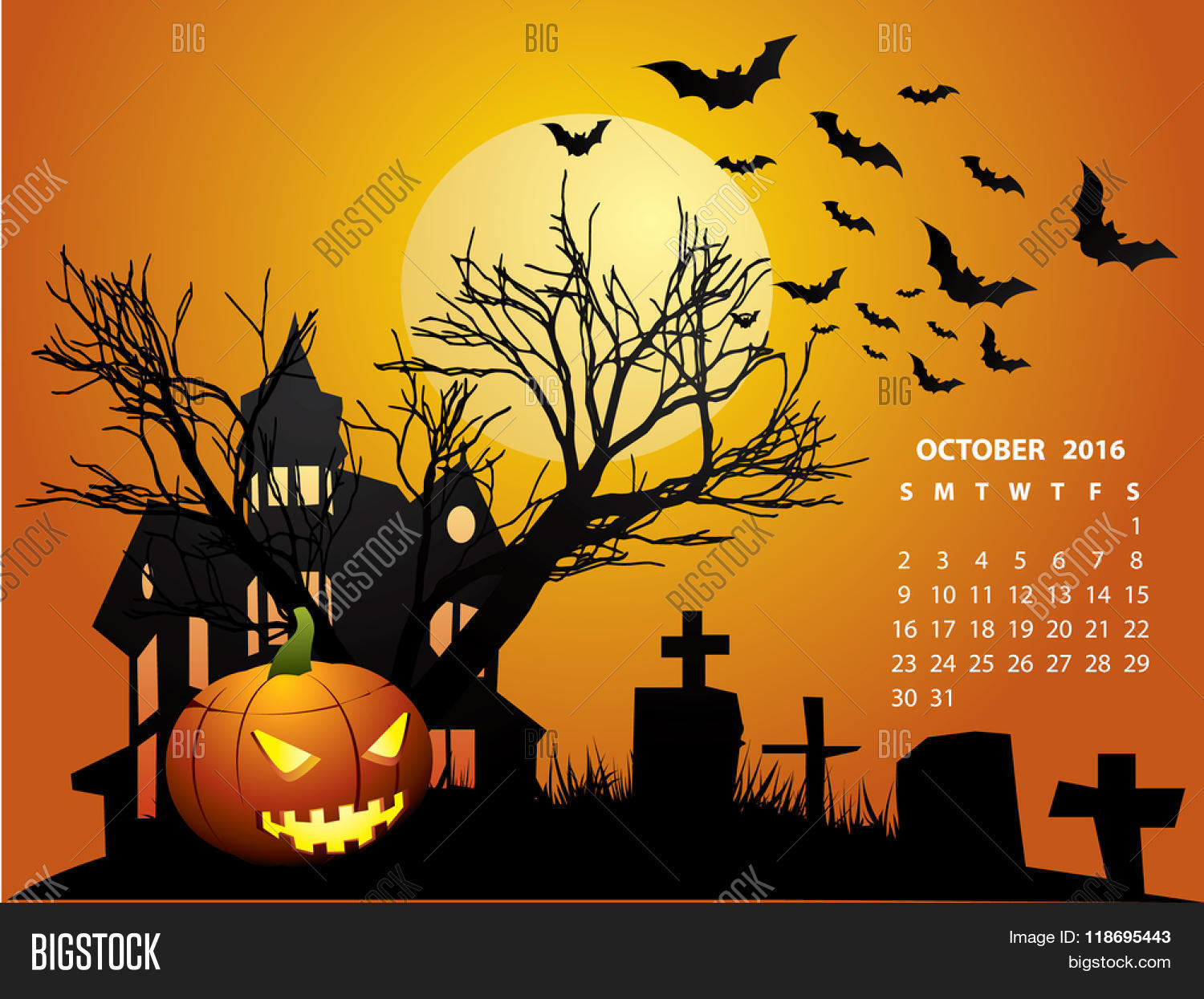 October Calendar Halloween 2016 Stock Vector & Stock - 2016 Halloween Calendar October Calendar Halloween 2016 Stock Vector & Stock - 2016 Halloween Calendar