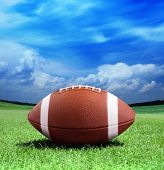 image of competition  - football on arena near the 50 yard line - JPG 