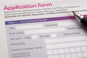 stock photo of finance  - Application form concept for applying for a job - JPG 
