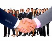 foto of handshake  - handshake isolated on business background - JPG 