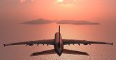 image of transportation  - The passenger plane on a background an  landscape - JPG 