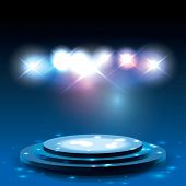 stock photo of stage  - Raster Version of Vector Stage with Sparkles - JPG 