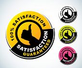 image of satisfaction  - Satisfaction guaranteed label - JPG 