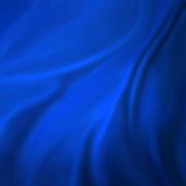 picture of blue  - elegant blue background abstract cloth or liquid wave illustration of wavy folds of silk texture satin or velvet material or blue luxurious background wallpaper design of elegant curves blue material - JPG 
