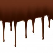 stock photo of drip  - Vector illustration of chocolate drips - JPG 