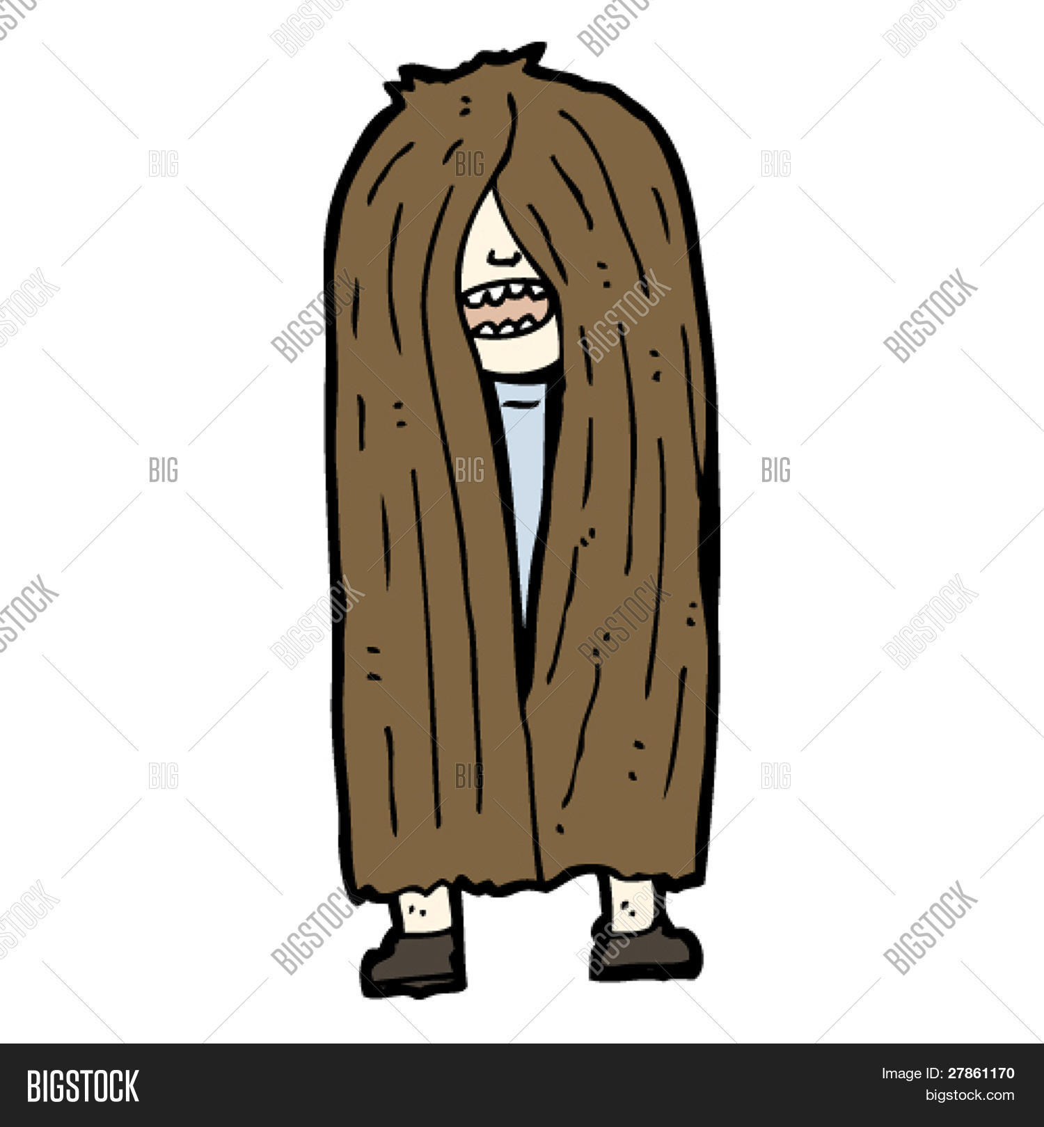 Very Long Hair Man Cartoon Vector & Photo Bigstock