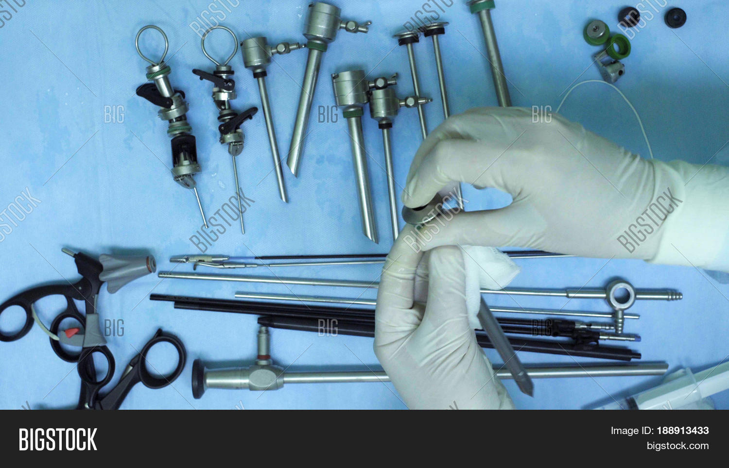 Close Nurse's Hands Drying Surgical Image & Photo Bigstock