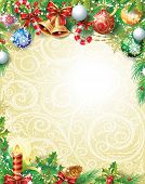 stock photo of holidays  - Vintage Christmas background - JPG 