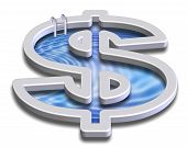picture of currency  - A swimming pool made in a shape of dollar symbol - JPG 