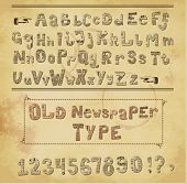 stock photo of newspaper  - Old Newspaper Type  - JPG 