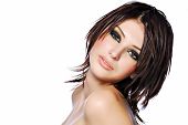 picture of beauty  - young beautiful female teenager with creativity hairstyle - JPG 