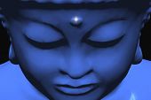 stock photo of religion  - blue buddha portrait - JPG 