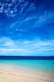 image of beach  - beautiful beach in a tropical paradise on a sunny day - JPG 
