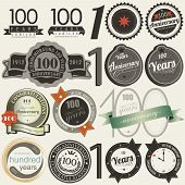stock photo of meeting  - 100 years anniversary signs and cards collection - JPG 
