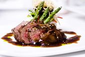 pic of food  - A gourmet fillet mignon steak at five star restaurant - JPG 