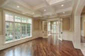 image of home  - Dining room in new construction home with windowed doors - JPG 