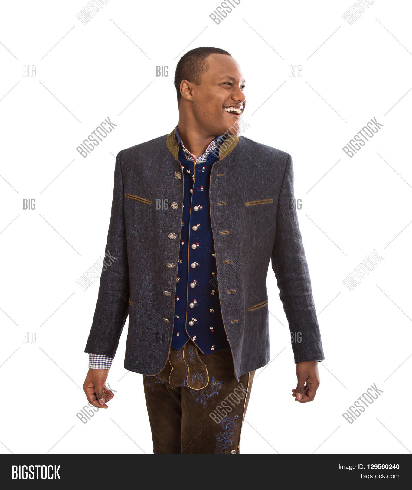 Man wearing white dress shirt standing sideways. Man wearing white dress shirt standing sideways.