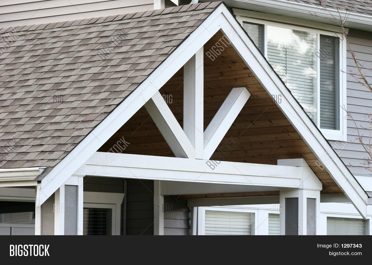 Gable End On New House Shingles Image & Photo Bigstock