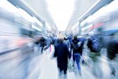 foto of zoom  - abstract zooming passengers in subway - JPG 