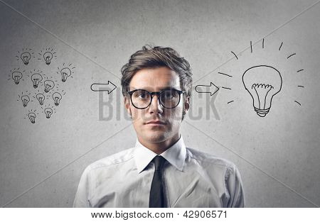 Picture or Photo of Young businessman has an idea