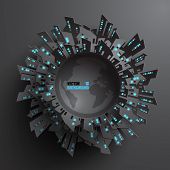 picture of globe  - Abstract 3D Globe - JPG 