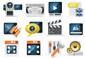 picture of watch  - Vector video icon set - JPG 