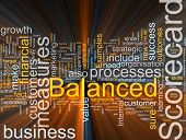 stock photo of shareholders  - Word cloud concept illustration of balanced scorecard glowing light effect - JPG 