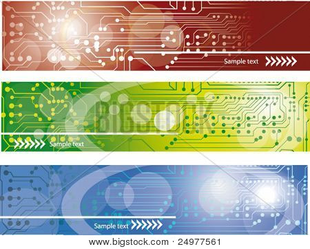 Picture or Photo of Technology Banners set
