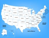 foto of map  - This is a basic vector map of the United States - JPG 