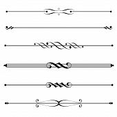 stock photo of on-line  - Vector set of decorative divider - JPG 