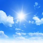 picture of sky  - Sun in blue sky - JPG 