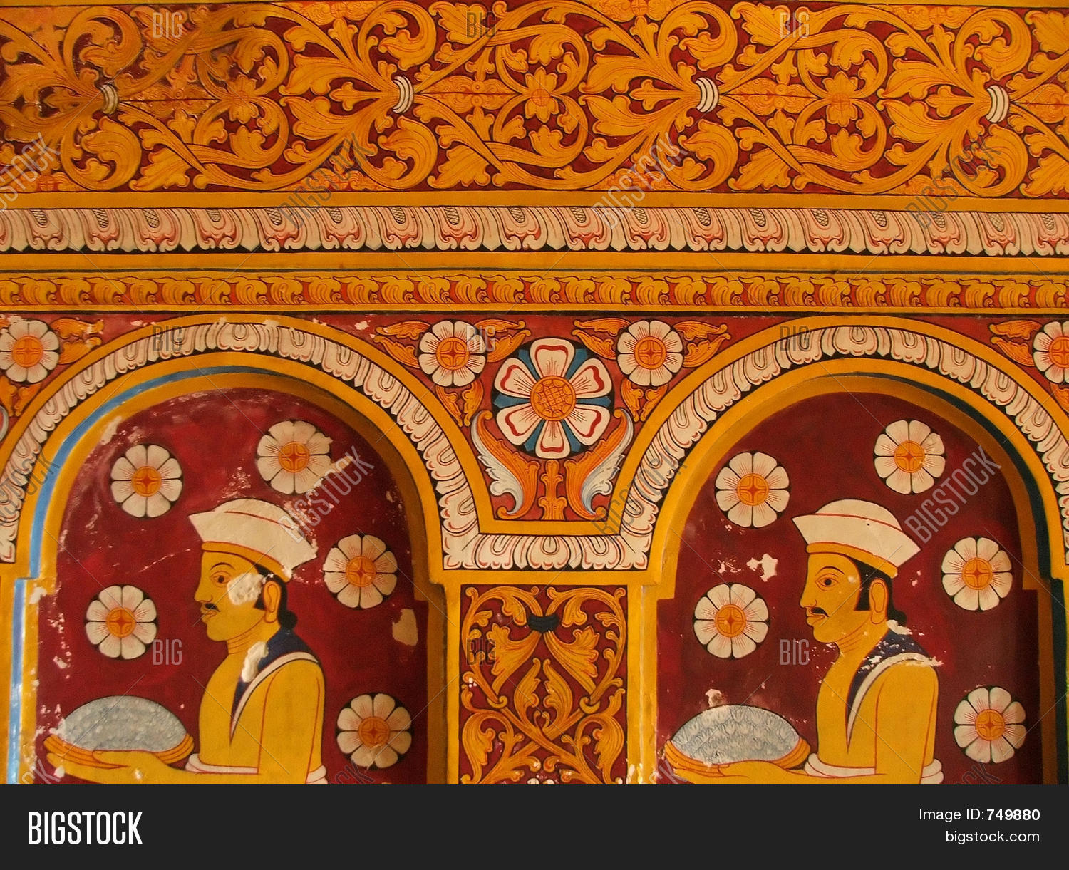 Dalada Maligawa Wall Paintings 5 Image & Photo Bigstock