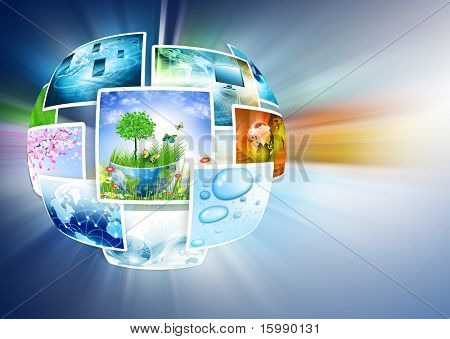 Picture or Photo of Television and internet production technology concept