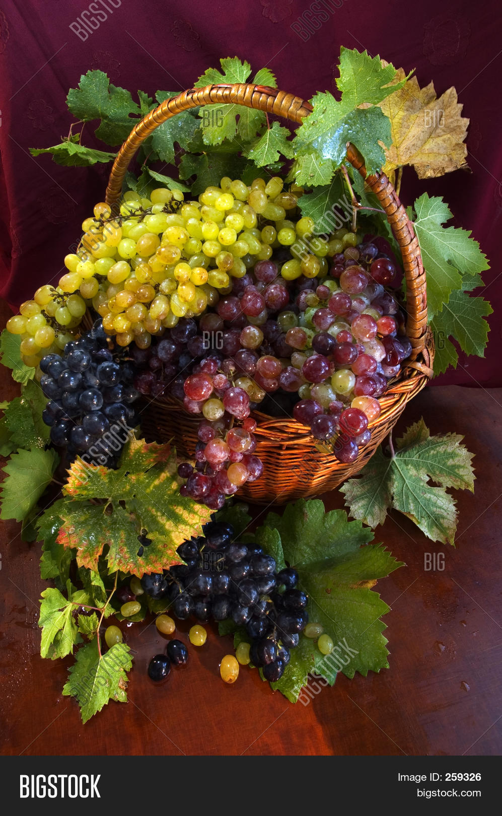 Basket With Grapes Stock Photo & Stock Images Bigstock