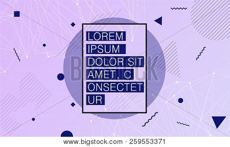placard template with abstract geometric shapes 80s memphis bright placard template