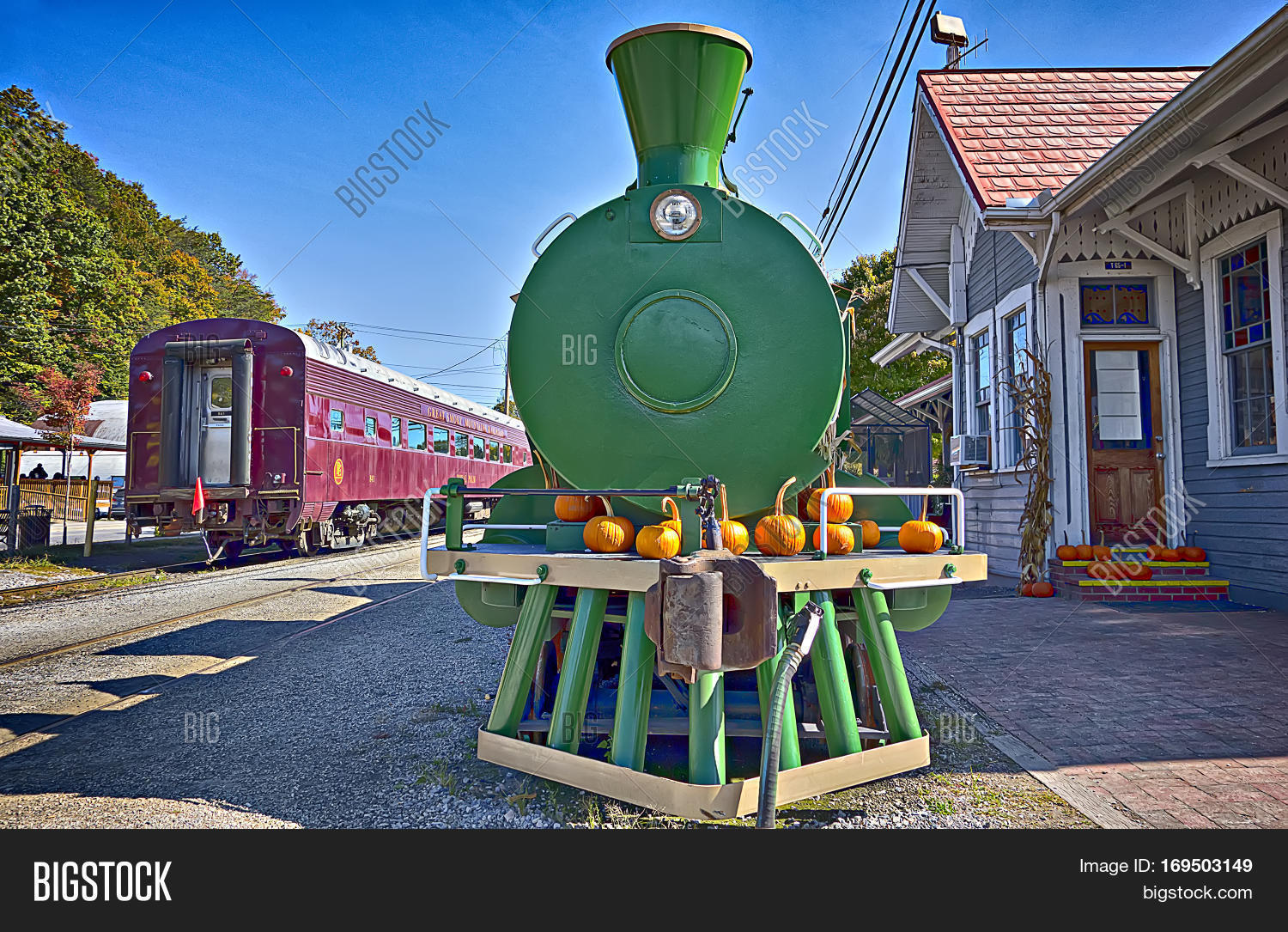 great smoky mountains train ride in bryson city nc Stock Photo & Stock