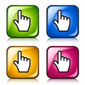 picture of cursor  - vector smooth cursor hand buttons - JPG 