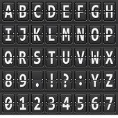 picture of black  - vector alphabet of black mechanical panel - JPG 