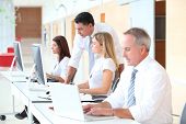 stock photo of leadership  - Business training in modern offices - JPG 