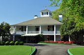 image of golf  - the clubhouse at the Augusta National Golf Club during the Masters Golf Tournament - JPG 
