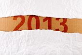 stock photo of gap  - Unwrapping a brand new year 2013  - JPG 